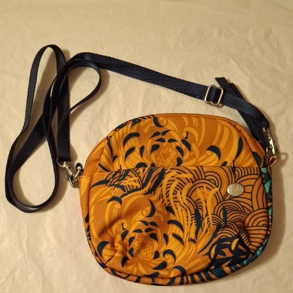 Haiku Handbags - Haiku Vibrant Orange and Navy Crossbody Bag